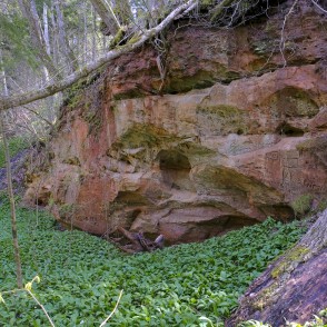 Lorumupītes kanjons, smilšakmens atsegumi Lorumupītes kanjons, smilšakmens atsegumi