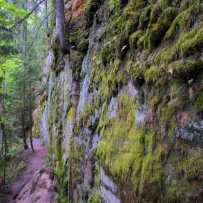 Ejot pa Līču-Laņģu klinšu taku Ejot pa Līču-Laņģu klinšu taku
