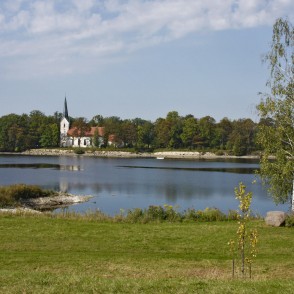 Ainava ar Kokneses baznīcu Ainava ar Kokneses baznīcu
