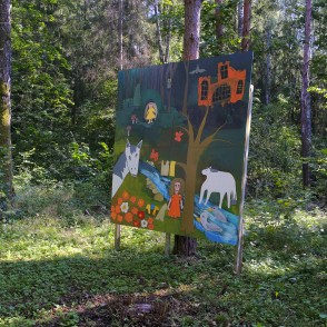 Glezna Gramzdas meža parkā (Priekules mākslas skola) Glezna Gramzdas meža parkā (Priekules mākslas skola)