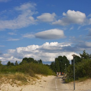 Skats uz Jūrmalas parku no jūras Skats uz Jūrmalas parku no jūras