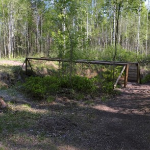 Tiltiņš Medema purva takā Tiltiņš Medema purva takā