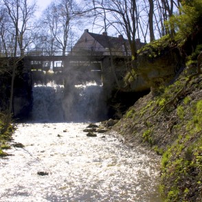 Alekšupītes ūdenskrituma ainava Alekšupītes ūdenskrituma ainava
