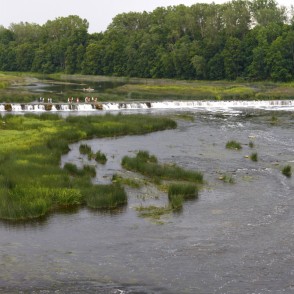 Skats uz Ventas rumbu no tilta Skats uz Ventas rumbu no tilta