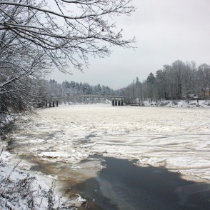 Ogres upe ziemā Ogres upe ziemā