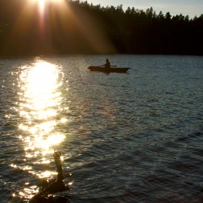 Laiva Dižieres ezerā Laiva Dižieres ezerā