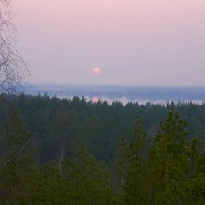 Saulriets Usmas ezerā Saulriets Usmas ezerā