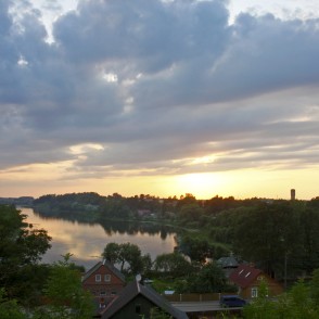 Saulriets mazajā Ludzas ezerā Saulriets mazajā Ludzas ezerā