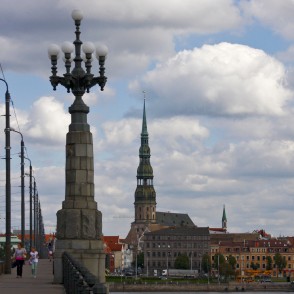 Skats uz Vecrīgu no Akmens tilta Skats uz Vecrīgu no Akmens tilta