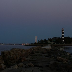 Daugavgrīvas bāka pēc saulrieta Daugavgrīvas bāka pēc saulrieta