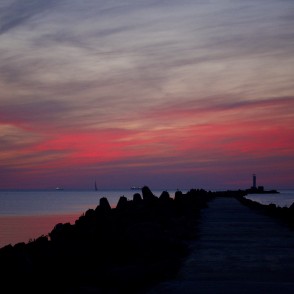 Daugavgrīvas mols pēc saulrieta Daugavgrīvas mols pēc saulrieta