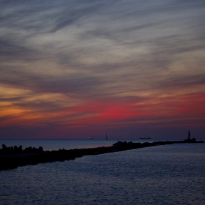 Daugavgrīvas mols pēc saulrieta Daugavgrīvas mols pēc saulrieta