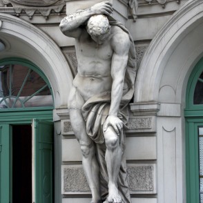 Sculpture on the Latvian National Theatre Facade Sculpture on the Latvian National Theatre Facade