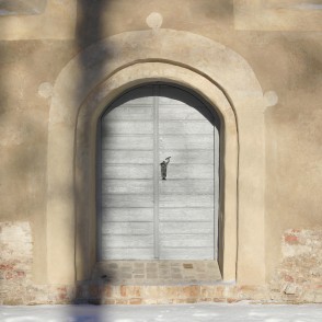 Bauskas Svētā Gara baznīcas ieejas portāls Bauskas Svētā Gara baznīcas ieejas portāls