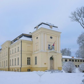 Dzērves muižas pils ziemā Dzērves muižas pils ziemā