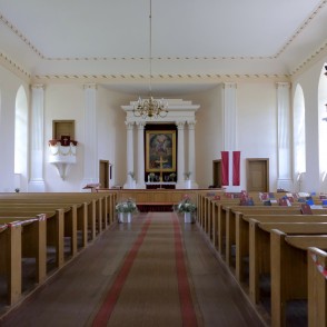 Tirzas luterāņu baznīcas interjers Tirzas luterāņu baznīcas interjers