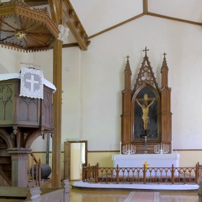 Zaļenieku luterāņu baznīcas interjers Zaļenieku luterāņu baznīcas interjers