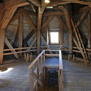 Tukuma luterāņu baznīcas torņa iekšpuse Tukuma luterāņu baznīcas torņa iekšpuse