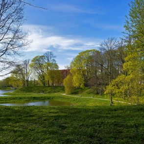 Skats uz Grobiņas viduslaiku pili Skats uz Grobiņas viduslaiku pili