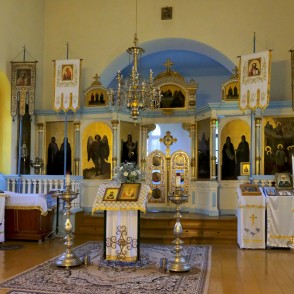 Veclaicenes pareizticīgo baznīcas interjers Veclaicenes pareizticīgo baznīcas interjers