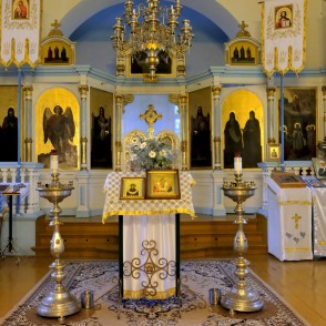 Veclaicenes pareizticīgo baznīcas interjers Veclaicenes pareizticīgo baznīcas interjers