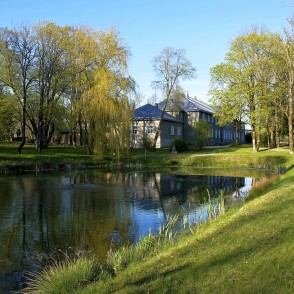 Ainava ar Kalētu muižas pili Ainava ar Kalētu muižas pili