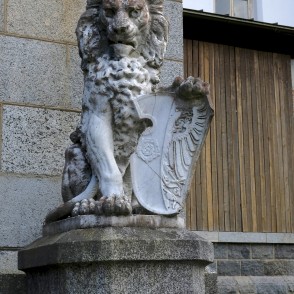 Heraldic lion of Jaungulbene Castle Heraldic lion of Jaungulbene Castle