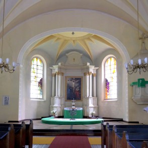 Raunas luterāņu baznīcas interjers Raunas luterāņu baznīcas interjers