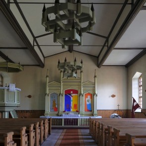 Kolkas luterāņu baznīcas iekštelpas Kolkas luterāņu baznīcas iekštelpas