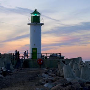 Ventspils dienvidu mola bāka naktī Ventspils dienvidu mola bāka naktī
