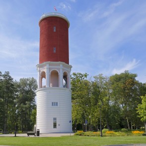Kemeri water tower in a spacious park landscape with greenery Kemeri water tower in a spacious park landscape with greenery