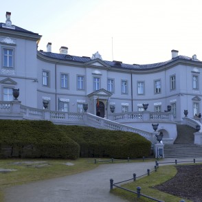 Palanga Amber Museum with a grand staircase and terrace in the park Palanga Amber Museum with a grand staircase and terrace in the park