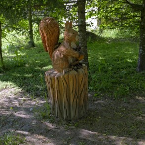 Koka skulptūras Priekuļu Saules parkā Koka skulptūras Priekuļu Saules parkā