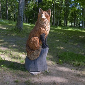 Koka skulptūras Priekuļu Saules parkā Koka skulptūras Priekuļu Saules parkā