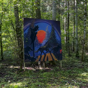 Glezna Gramzdas meža parkā (Sofija Bumbule) Glezna Gramzdas meža parkā (Sofija Bumbule)