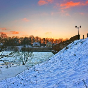 Kuldīgas tilts ziemā Kuldīgas tilts ziemā