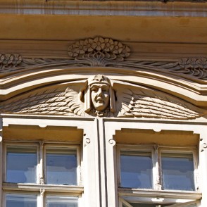 Decorative Mouldings of Art Nouveau Building Facade (Smilšu 2, Riga) Decorative Mouldings of Art Nouveau Building Facade (Smilšu 2, Riga)