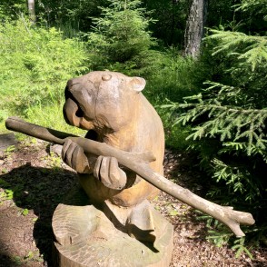 Bebra skulptūra Cīravas mežaparkā Bebra skulptūra Cīravas mežaparkā
