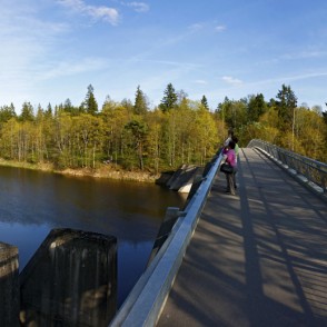 Arkveida gājēju tilts pār Ogres upi Arkveida gājēju tilts pār Ogres upi