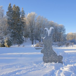 Kandavas vecpilsētas promenāde ziemā Kandavas vecpilsētas promenāde ziemā