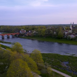 Kuldīgas ainava skatā no augšas Kuldīgas ainava skatā no augšas