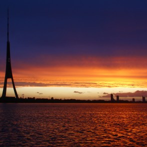 Rīgas ainava pēc saulrieta Rīgas ainava pēc saulrieta