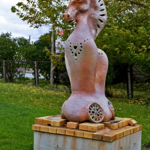 Lielformāta uguns skulptūra ''Variācija par Trojas zirgu'' Lielformāta uguns skulptūra ''Variācija par Trojas zirgu''