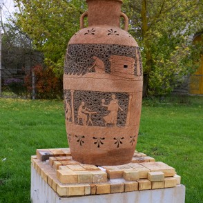 Lielformāta uguns skulptūra ''Dzintara ceļš'' Lielformāta uguns skulptūra ''Dzintara ceļš''