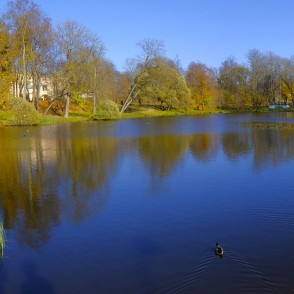 Alūksnes pils parks rudenī Alūksnes pils parks rudenī