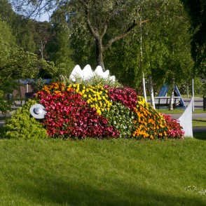 Puķu skulptūra "Zemūdens pasaule" Puķu skulptūra "Zemūdens pasaule"