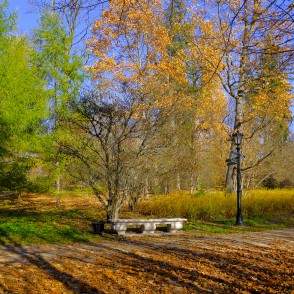 Alūksnes pils parks rudenī Alūksnes pils parks rudenī