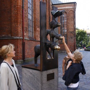 Dekoratīva skulptūra Brēmenes muzikanti Dekoratīva skulptūra Brēmenes muzikanti