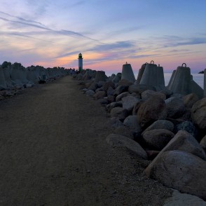 Ventspils Dienvidu mols pēc saulrieta Ventspils Dienvidu mols pēc saulrieta