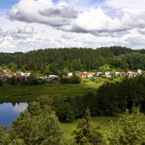 Krāslavas ainava no Priedaines skatu torņa Krāslavas ainava no Priedaines skatu torņa